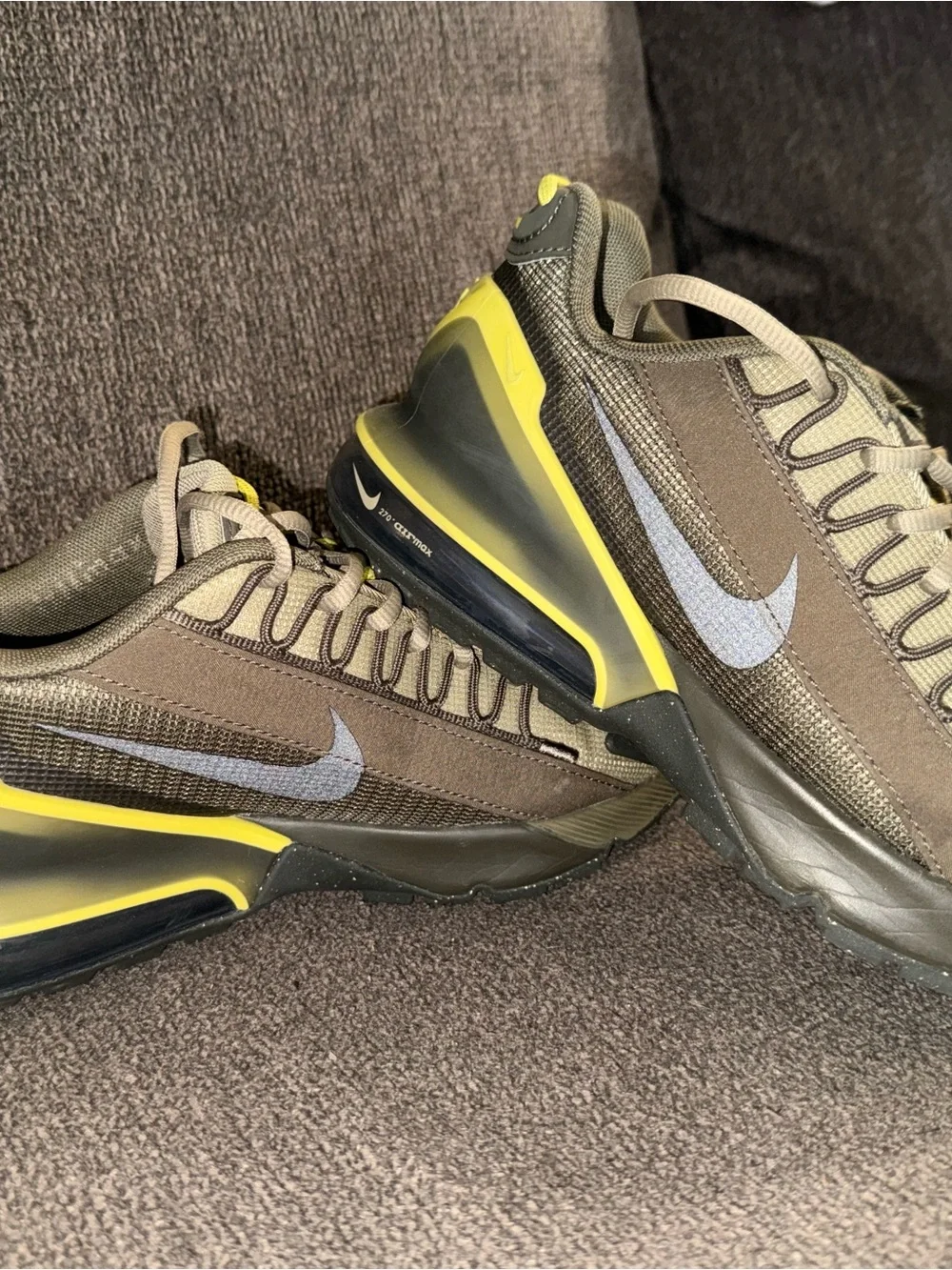 Nike Kids Brown & Yellow Air Max Style Sneakers